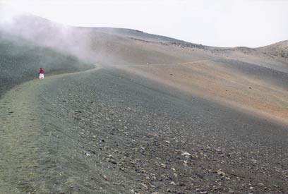 Image of woman walking along a path